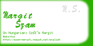 margit szam business card